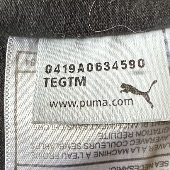 Puma Black Tee with White Logo - Picture 4 of 6